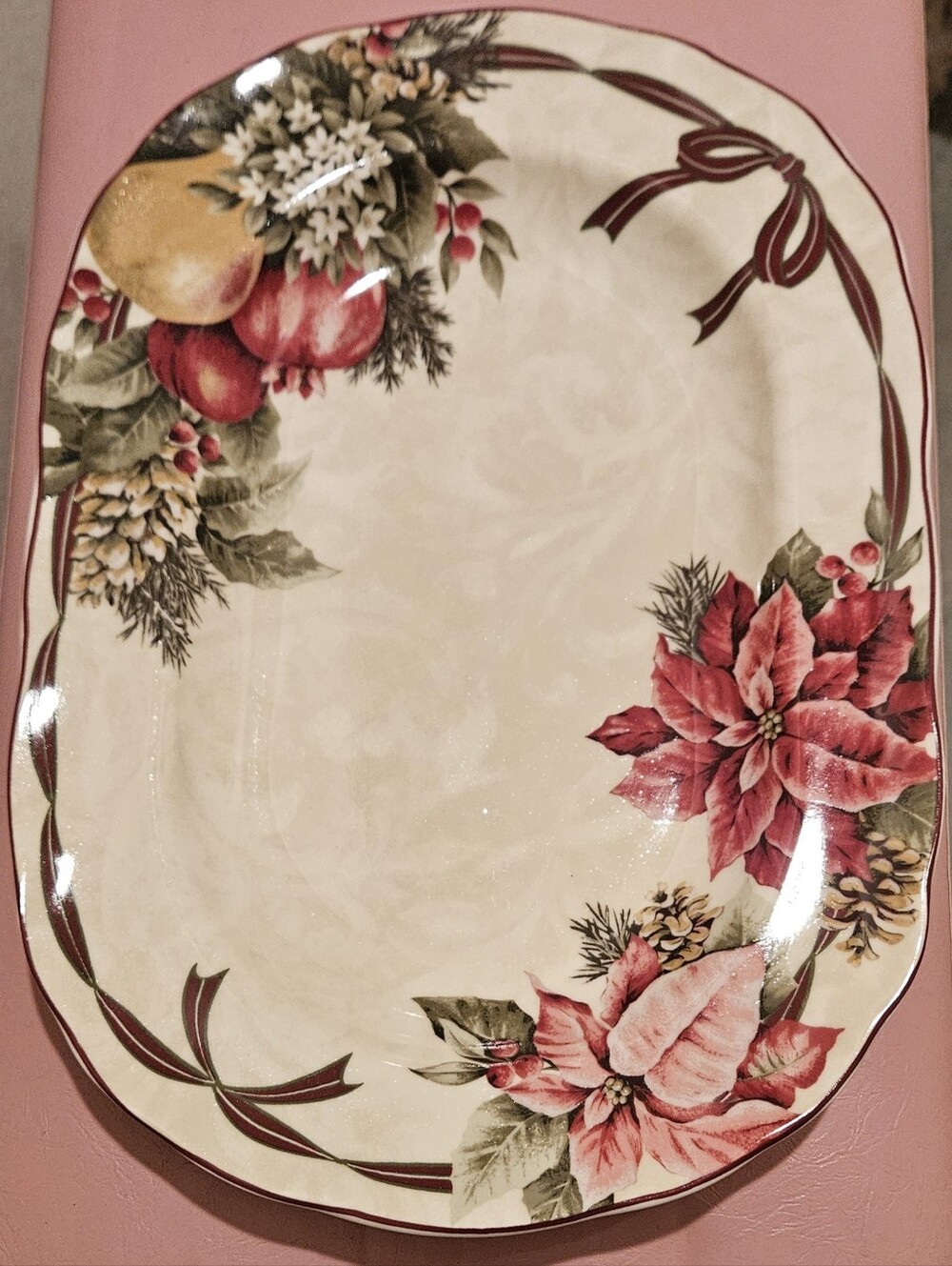 222 FIFTH Fine China "Yuletide Celebration" Serving Platter